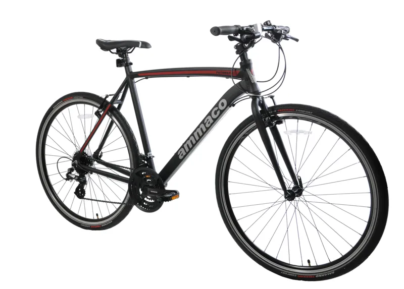 Ammaco Pathway X2 700c Sports Hybrid Bike Black-1